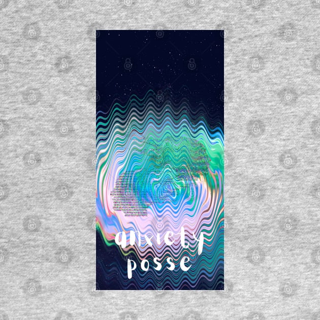 Whimsical Lines, static, color melt, pastel Rainbow. Anxiety Posse-Collection by XOXO VENUS